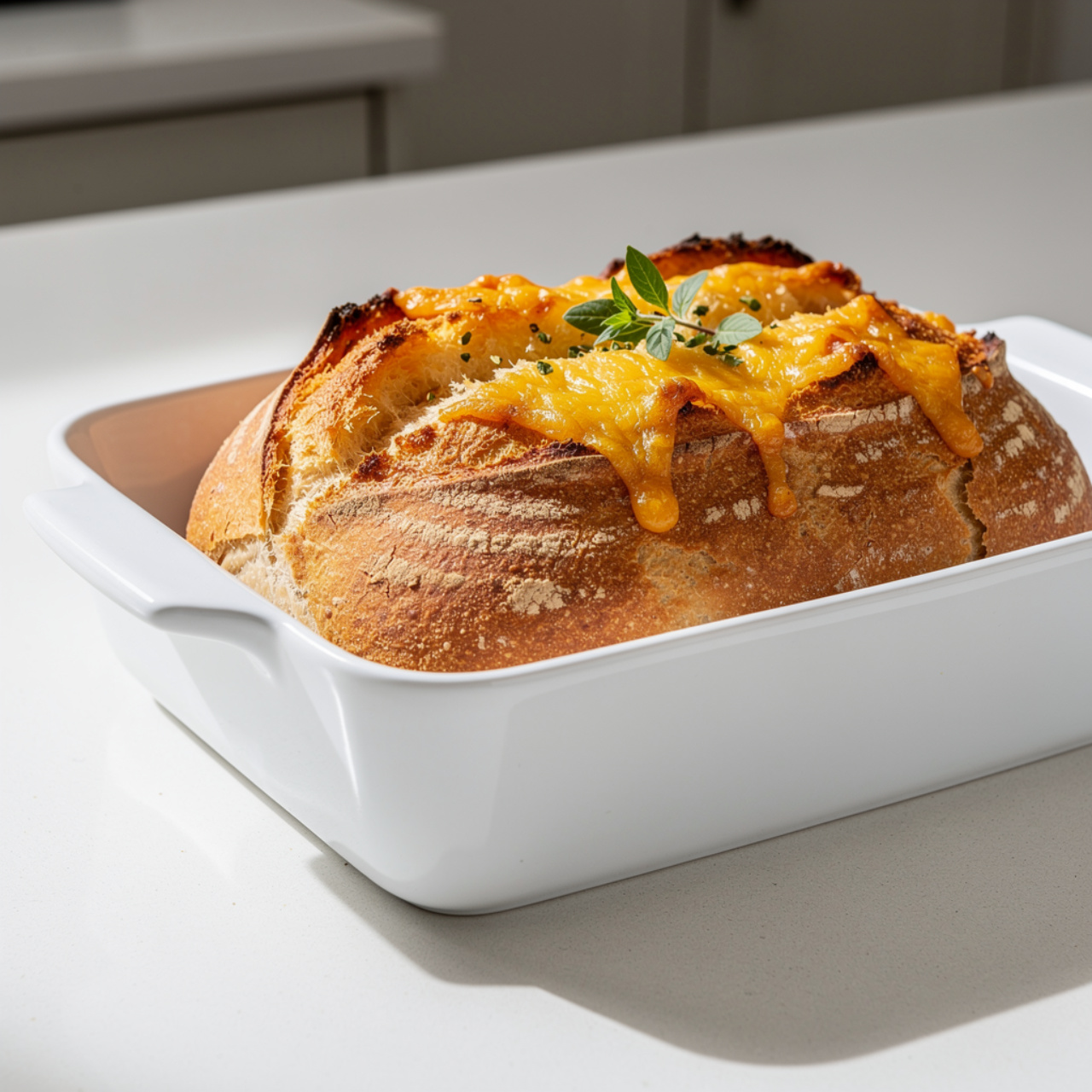 Sourdough Cheese Bread (Crusty Dutch Oven Cheddar Loaf)