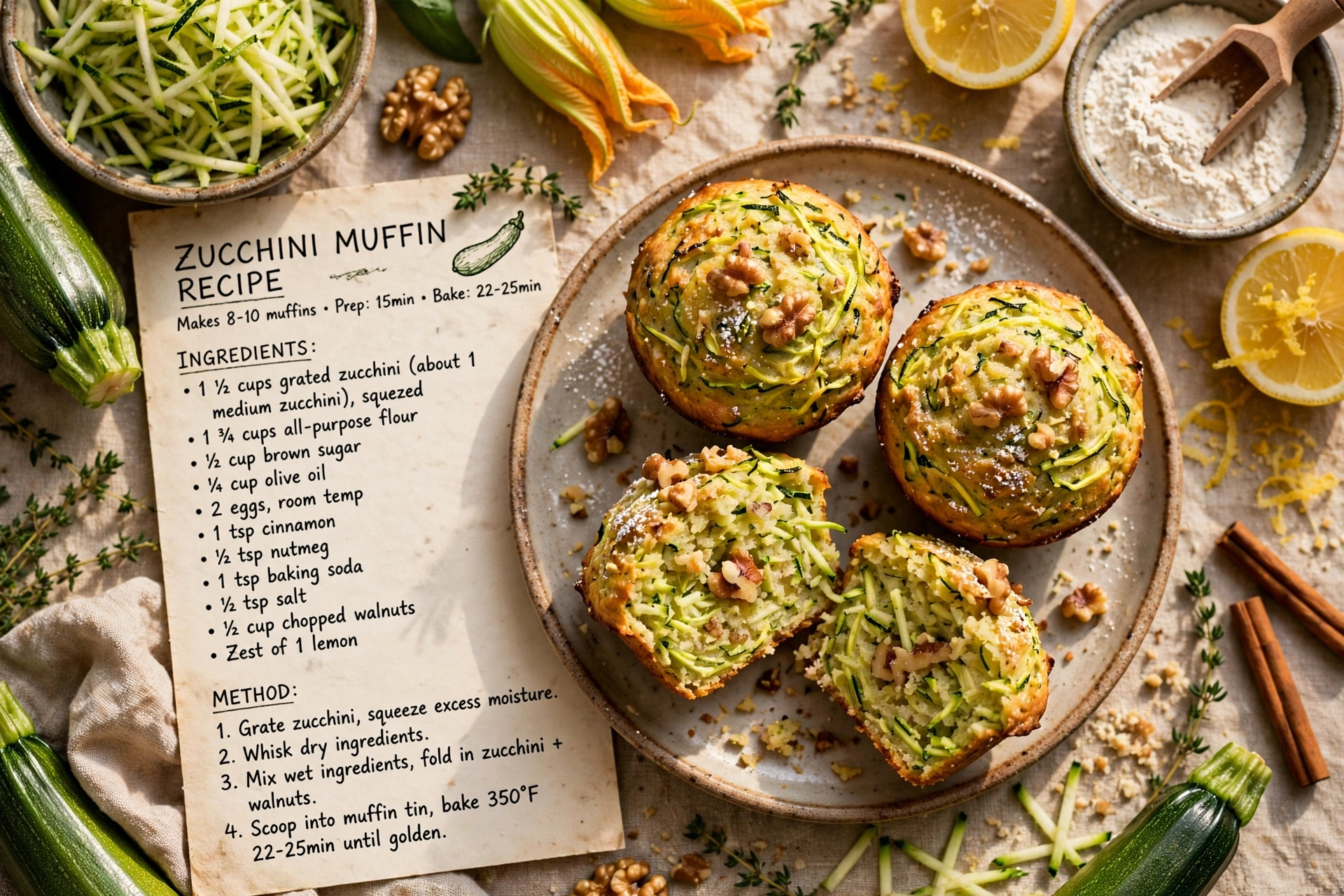Easy Zucchini Muffins Recipe