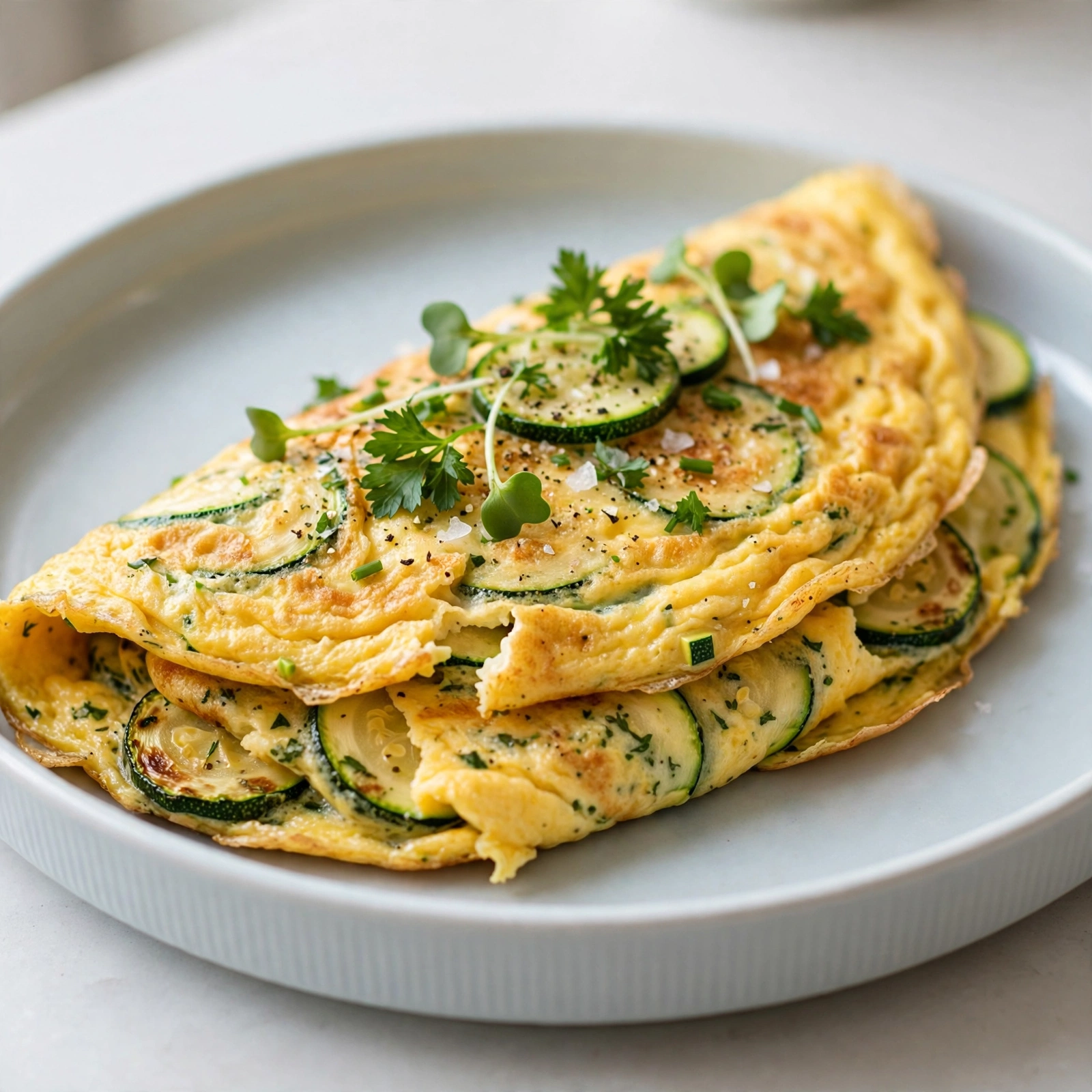 Zucchini Omelette Recipe (Easy Zucchini Frittata Style)